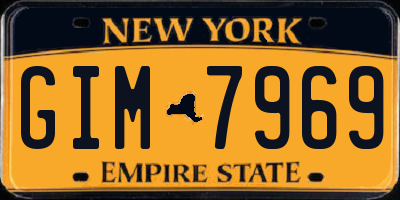 NY license plate GIM7969