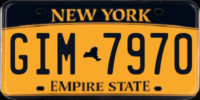 NY license plate GIM7970