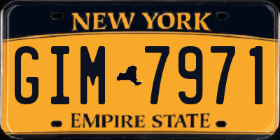NY license plate GIM7971