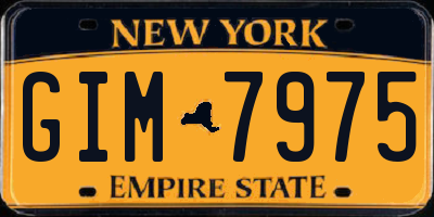 NY license plate GIM7975