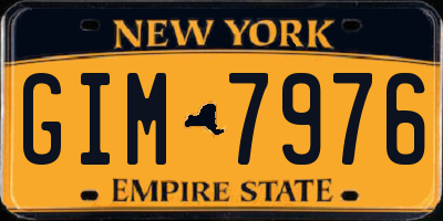 NY license plate GIM7976