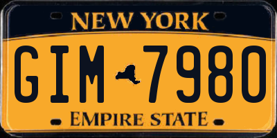 NY license plate GIM7980