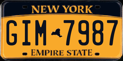 NY license plate GIM7987
