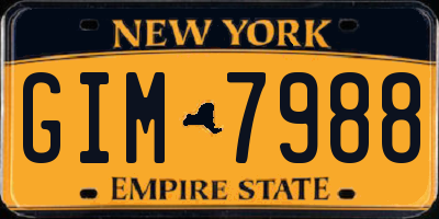 NY license plate GIM7988