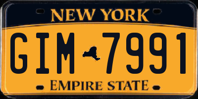 NY license plate GIM7991