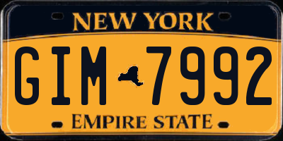 NY license plate GIM7992