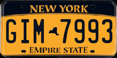 NY license plate GIM7993