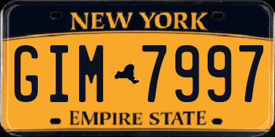 NY license plate GIM7997