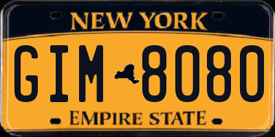 NY license plate GIM8080