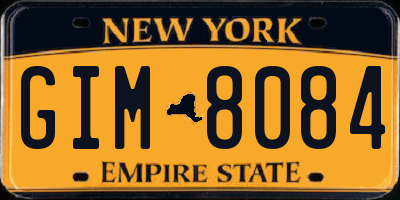 NY license plate GIM8084