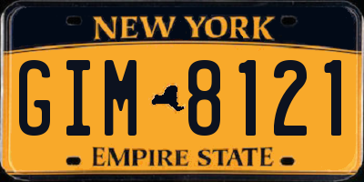 NY license plate GIM8121