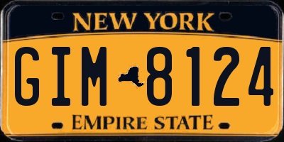 NY license plate GIM8124