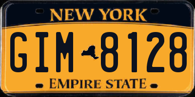 NY license plate GIM8128