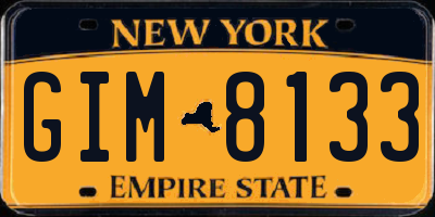 NY license plate GIM8133