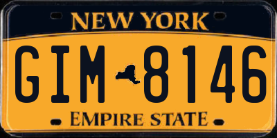 NY license plate GIM8146