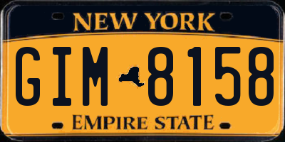 NY license plate GIM8158