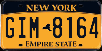 NY license plate GIM8164