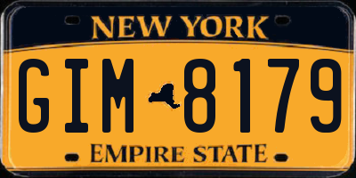 NY license plate GIM8179
