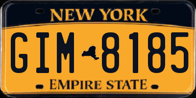 NY license plate GIM8185