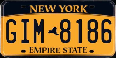 NY license plate GIM8186