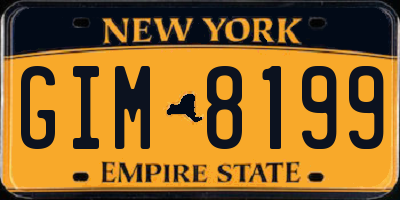 NY license plate GIM8199