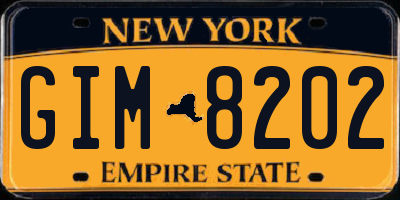 NY license plate GIM8202