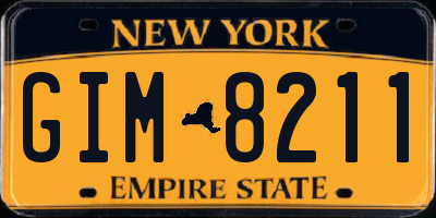 NY license plate GIM8211
