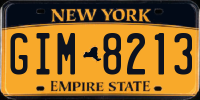 NY license plate GIM8213