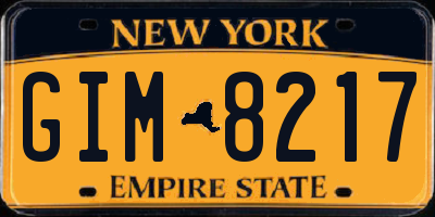 NY license plate GIM8217