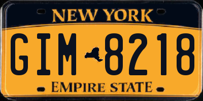 NY license plate GIM8218