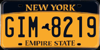 NY license plate GIM8219