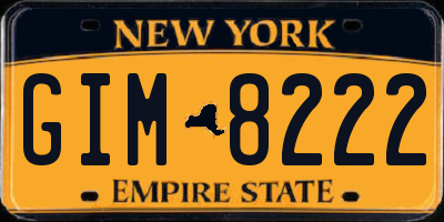 NY license plate GIM8222