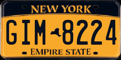 NY license plate GIM8224
