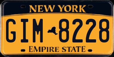 NY license plate GIM8228