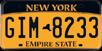 NY license plate GIM8233