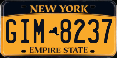 NY license plate GIM8237