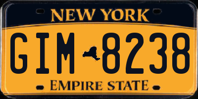 NY license plate GIM8238