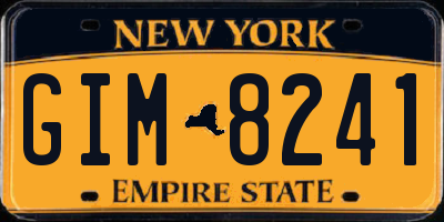 NY license plate GIM8241