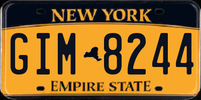 NY license plate GIM8244