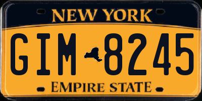 NY license plate GIM8245