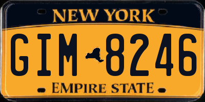 NY license plate GIM8246
