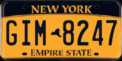NY license plate GIM8247