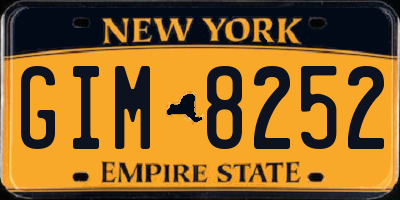 NY license plate GIM8252