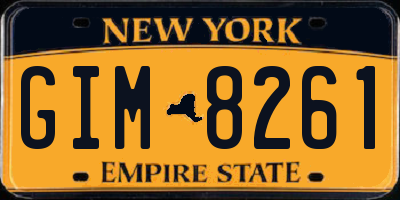 NY license plate GIM8261