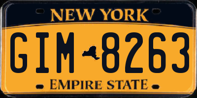 NY license plate GIM8263
