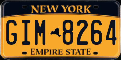 NY license plate GIM8264