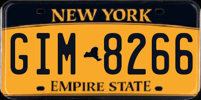NY license plate GIM8266