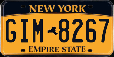 NY license plate GIM8267