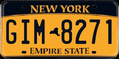 NY license plate GIM8271