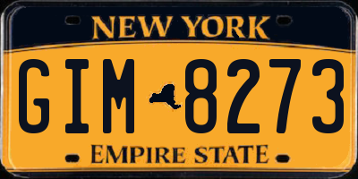 NY license plate GIM8273